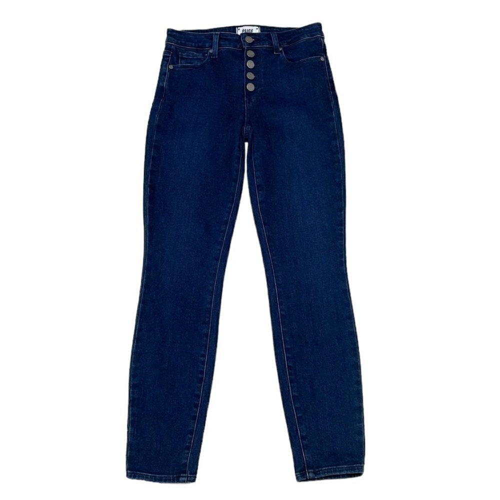Paige Hoxton Ankle Jeans Skinny Blue Faded Denim Size 26